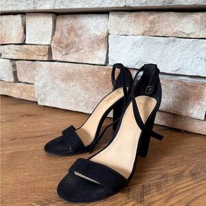 Elegant Black High Heel Sandals
